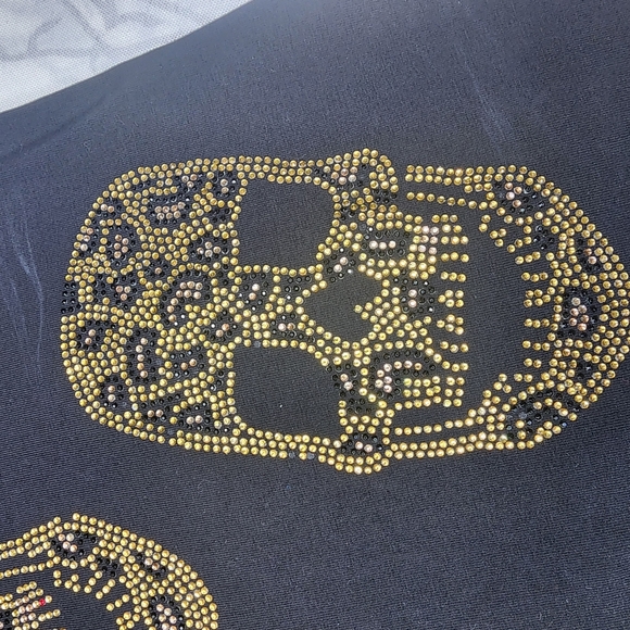 Authentic Christian Audigier rhinestone skull T shirt (ptp 16") - Picture 4 of 9